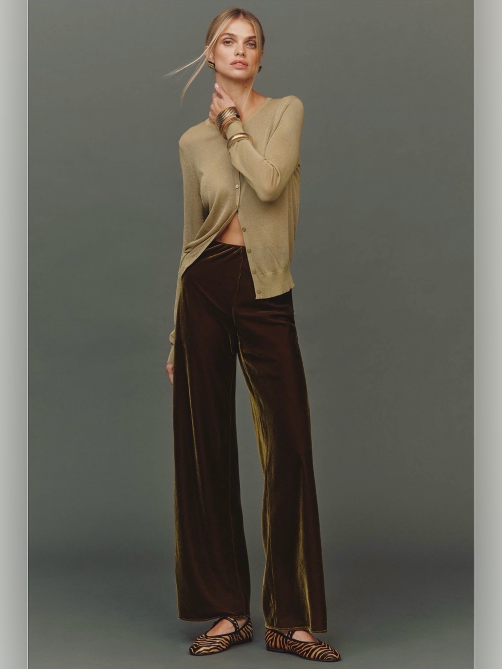 Anthropologie Tilda Velvet Pull on Pants NWT